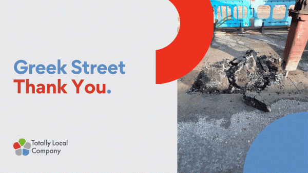 Greek Street – Highways Team Thank You
